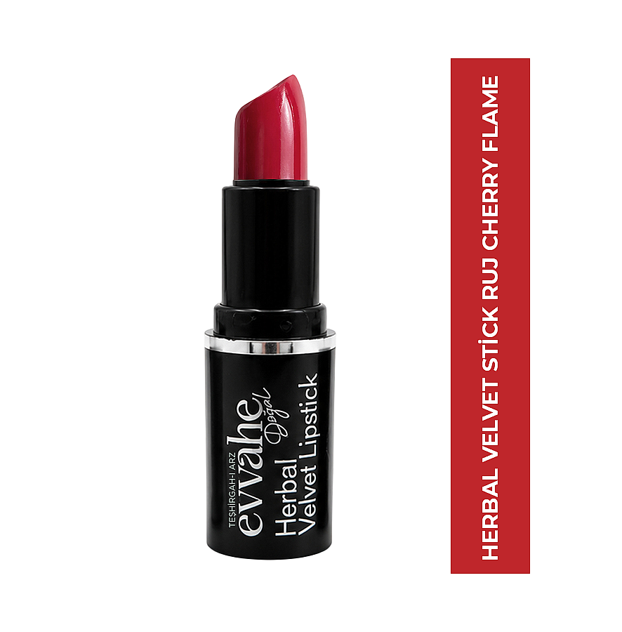 Plantaardige Velvet Lippenstift 4 – Kersenrood – Nurova, foto 2