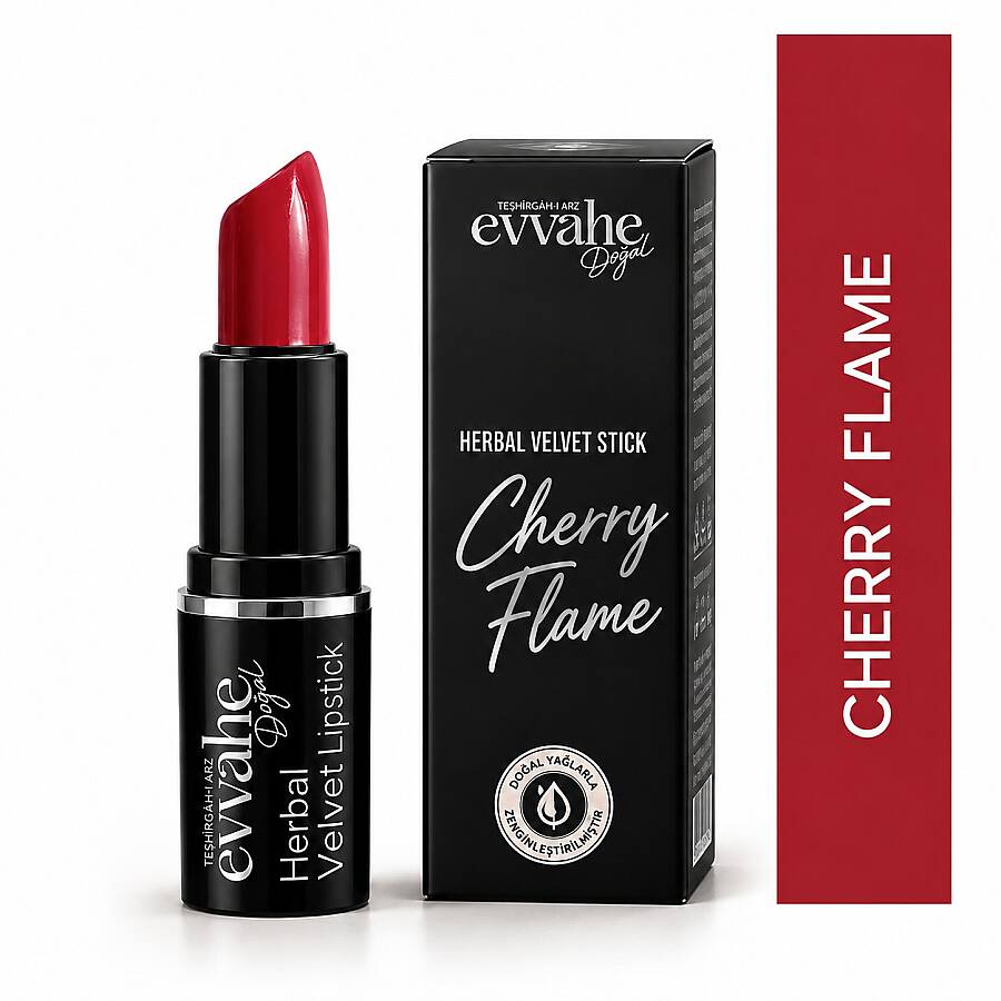 Plantaardige Velvet Lippenstift 4 – Kersenrood – Nurova