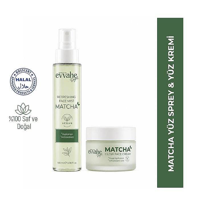 Matcha Gezichtsverzorgingsset (spray + crème) – Nurova, foto 2