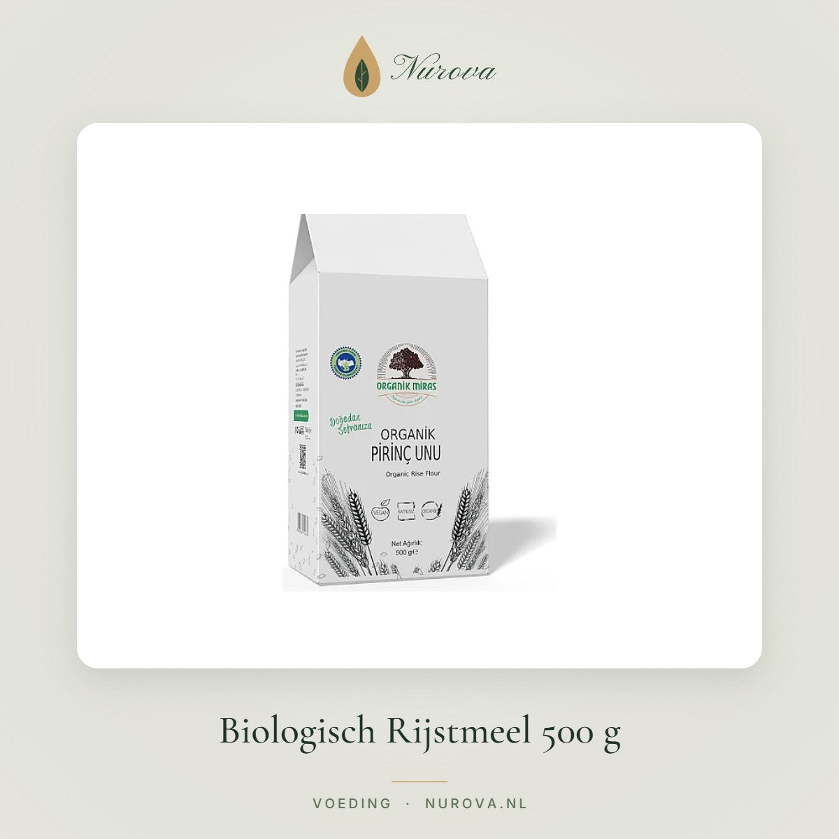 Biologisch Rijstmeel 500 g – Nurova