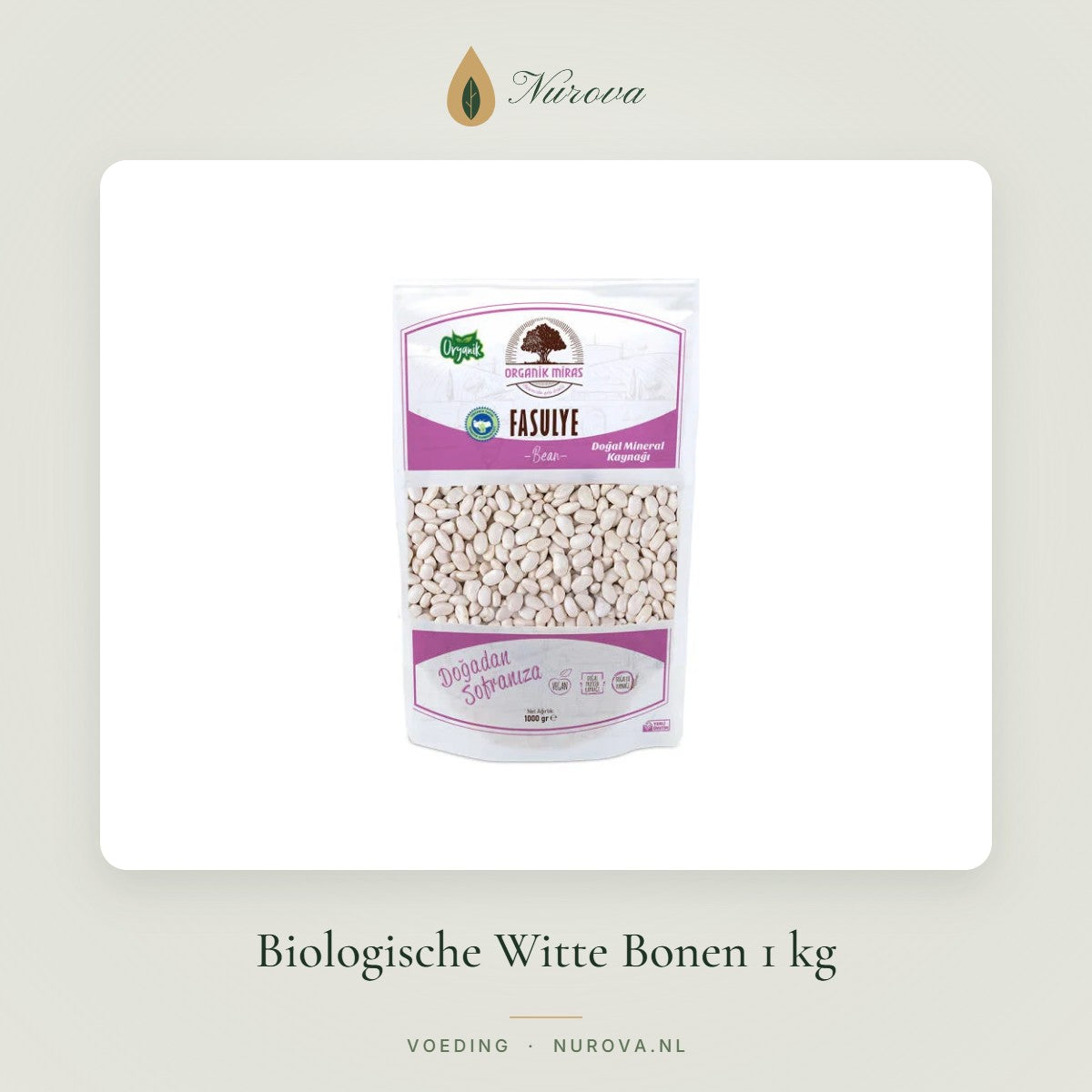 Biologische Witte Bonen 1 kg – Nurova
