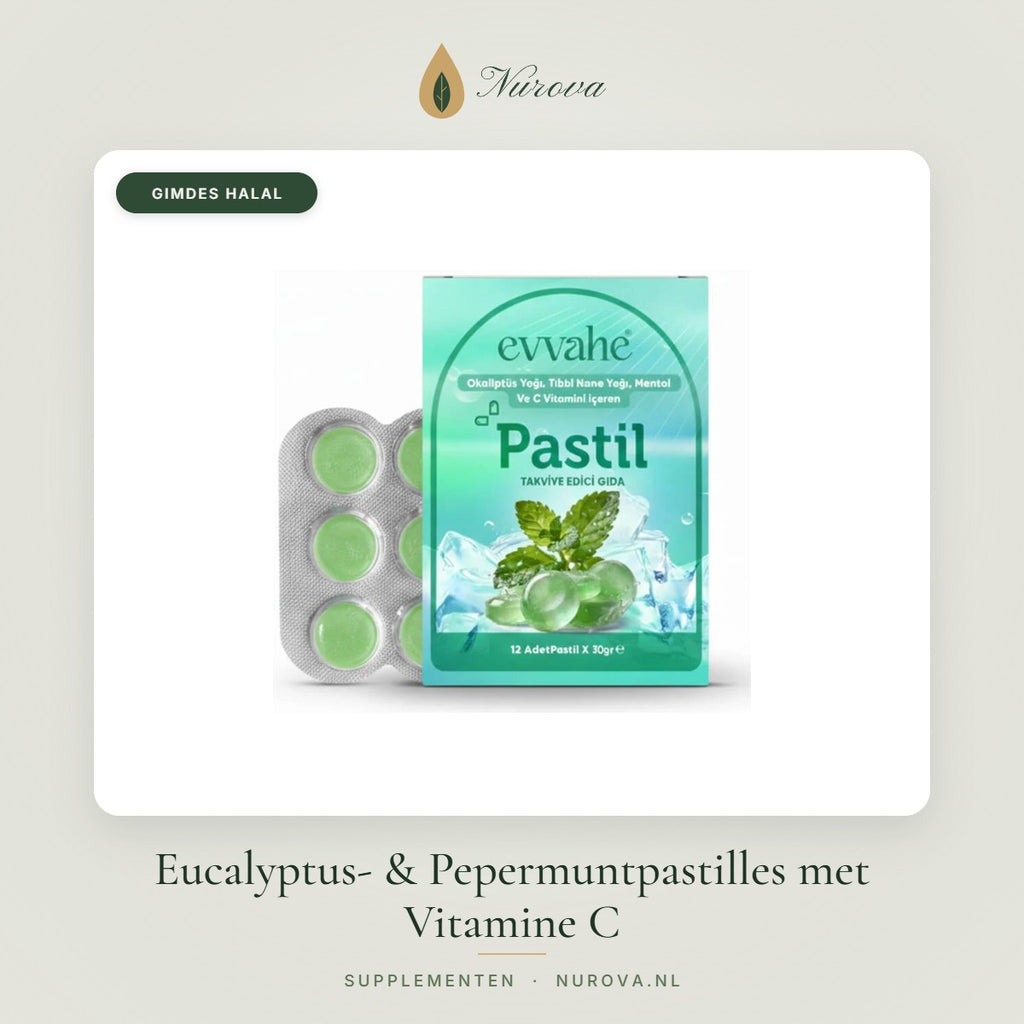Eucalyptus- & Pepermuntpastilles met Vitamine C – Nurova