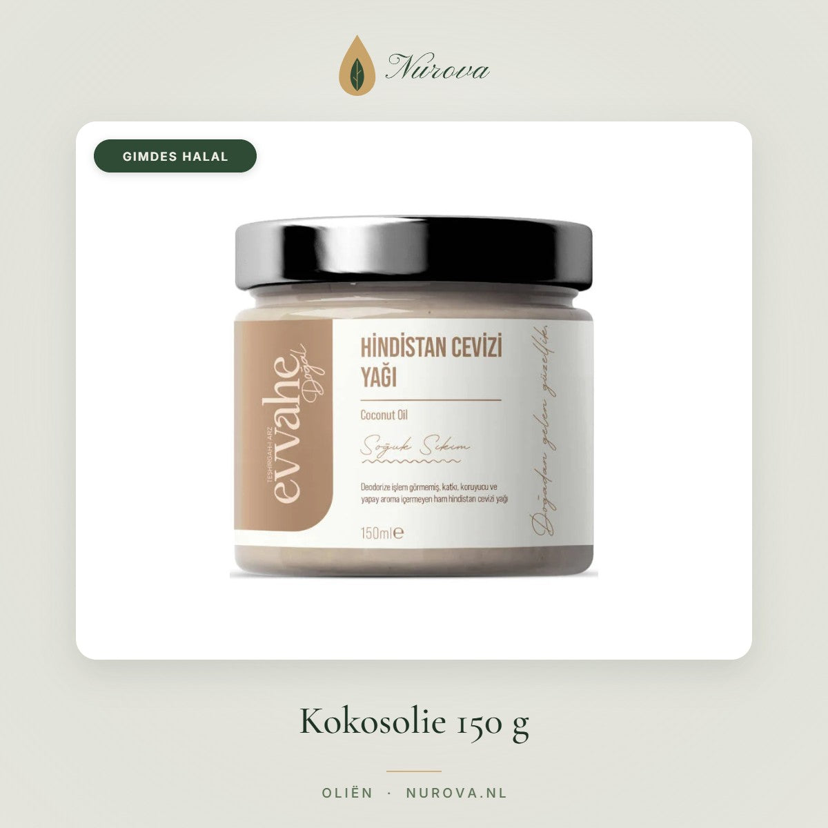 Kokosolie 150 g – Nurova