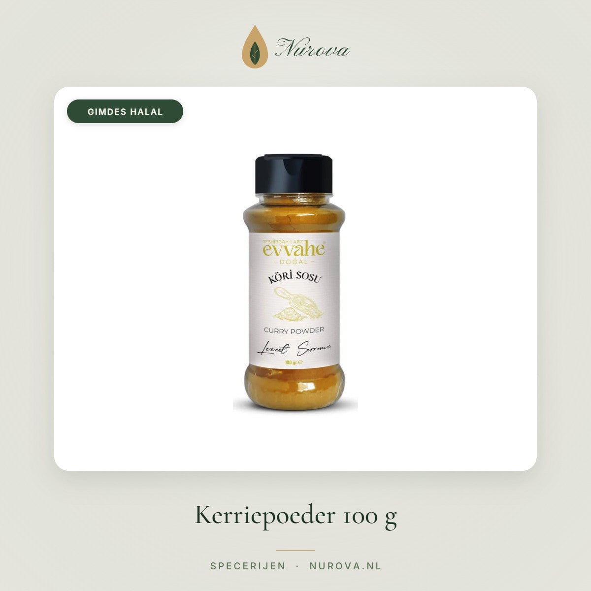 Kerriepoeder 100 g – Nurova
