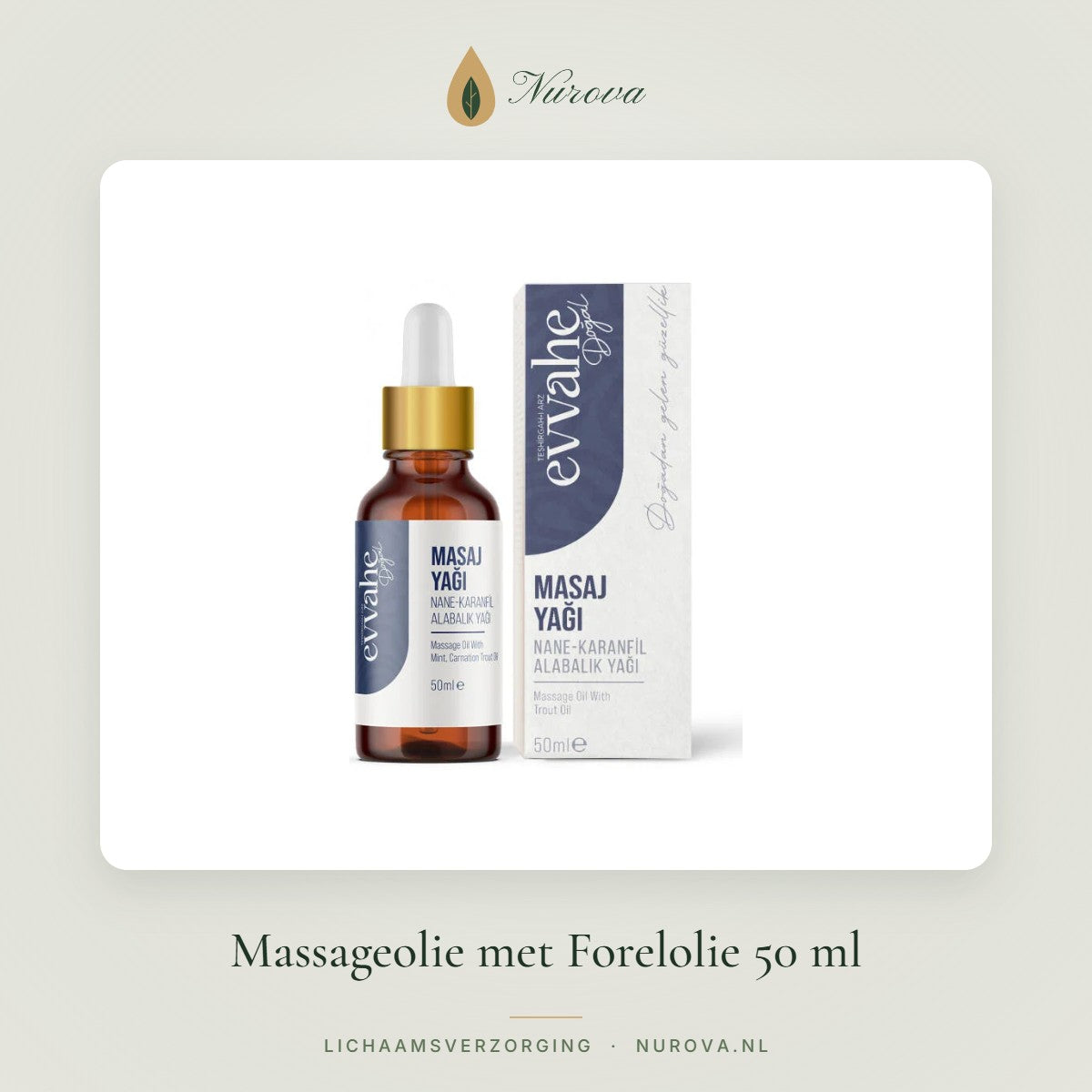 Massageolie met Forelolie 50 ml – Nurova