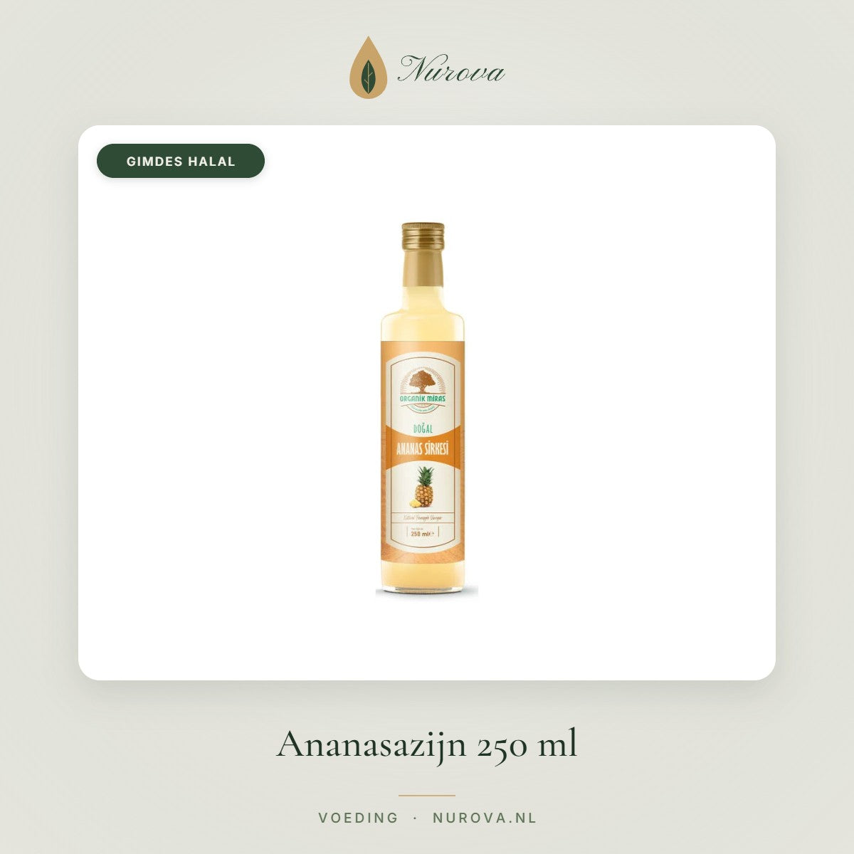 Ananasazijn 250 ml – Nurova