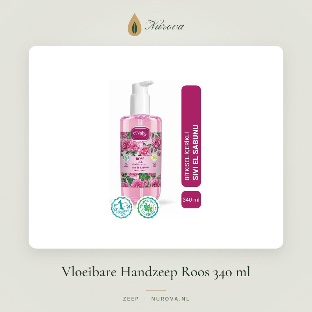 Vloeibare Handzeep Roos 340 ml – Nurova