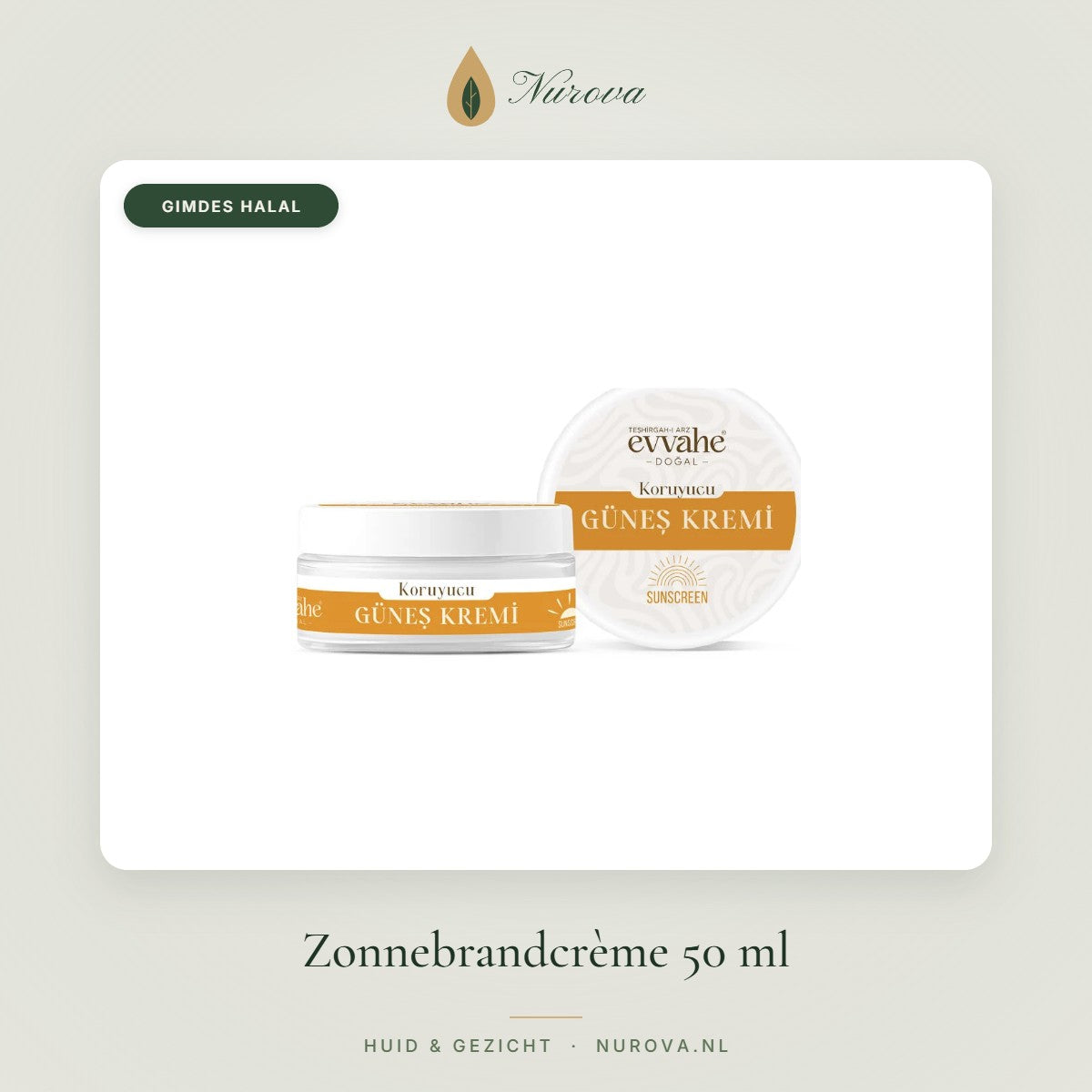 Zonnebrandcrème 50 ml – Nurova