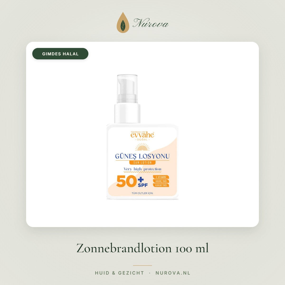Zonnebrandlotion 100 ml – Nurova