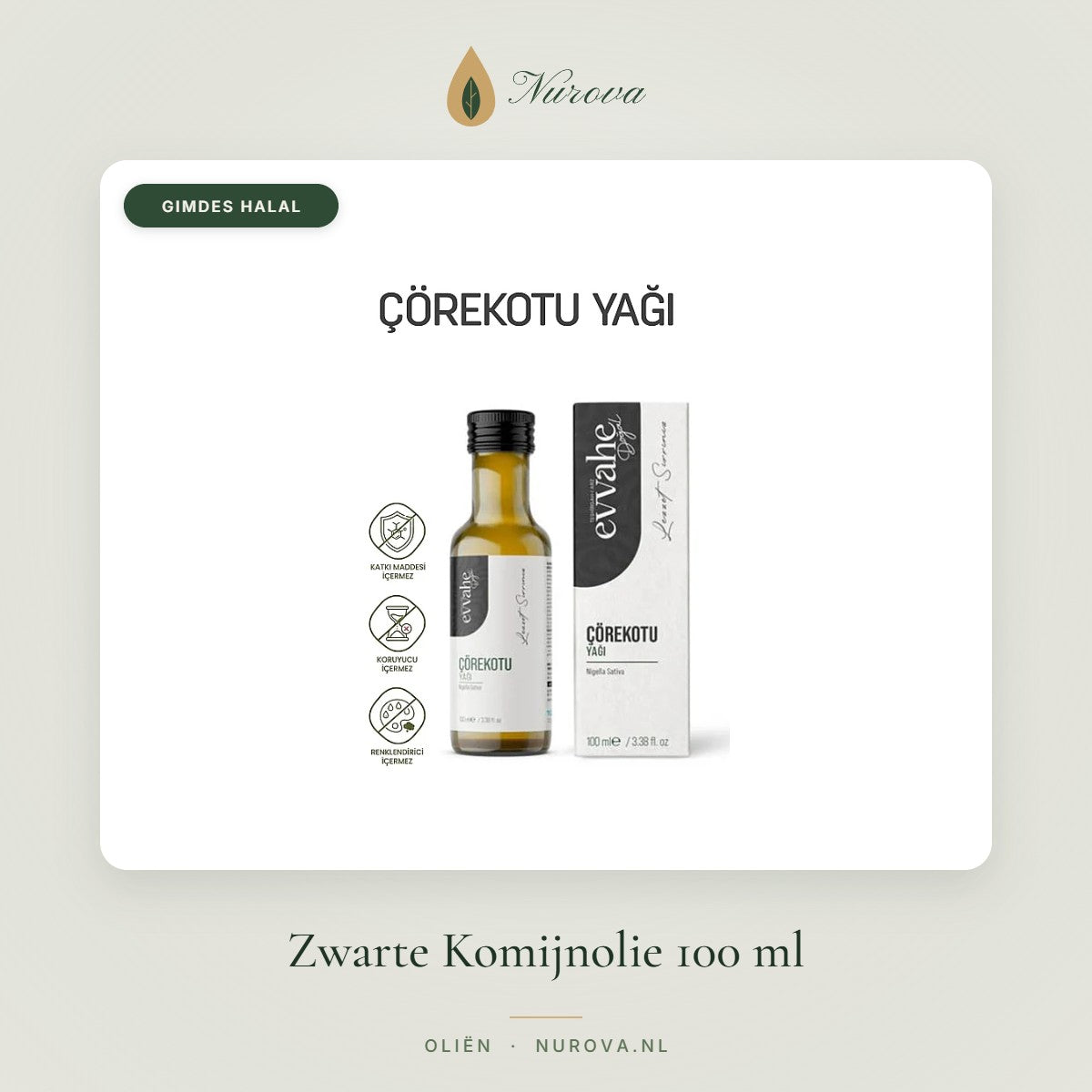 Zwarte Komijnolie 100 ml – Nurova